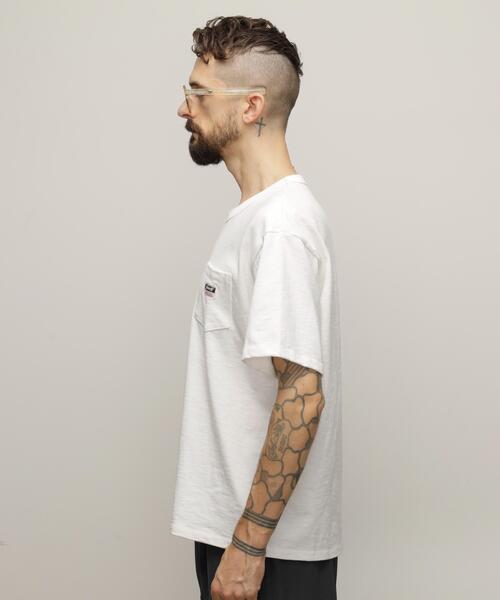 schott(ショット)の「Schott/ショット/WORK LABEL POCKET T-SHIRT/ワークラベル ポケットTシャツ(Tシャツ/カットソー・メンズ・ブラック/ホワイト/ベージュ/オレンジ/その他11・2XL/L/XL/M)」の8枚目の写真