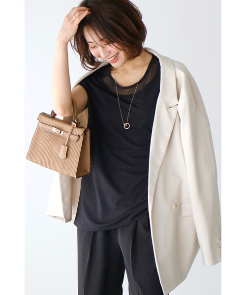 tシャツ インナーとしても着られる！首元美人シースルートップス レディース Ehre style tシャツ インナーとしても着られる！首元美人