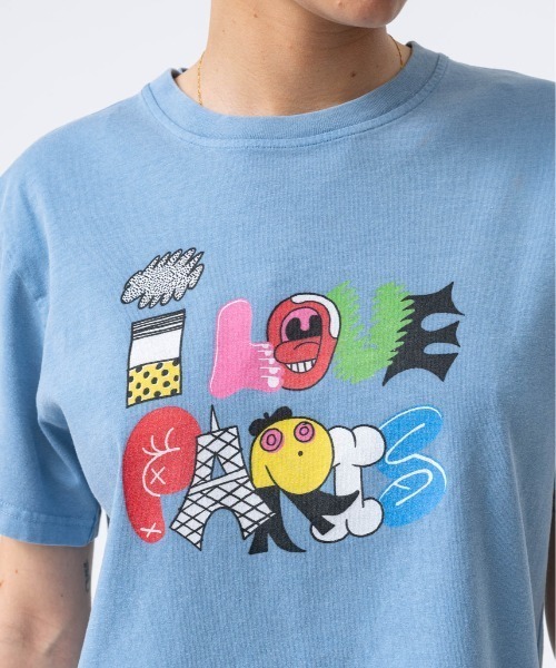 Carne Bollente(カルネボレンテ)の「Carne Bollente/カルネボレンテ/I love Paris(Tシャツ/カットソー・レディース・ブラック/ブルー・XL/XXL)」の19枚目の写真
