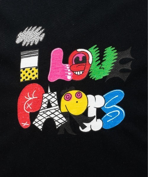 Carne Bollente(カルネボレンテ)の「Carne Bollente/カルネボレンテ/I love Paris(Tシャツ/カットソー・レディース・ブラック/ブルー・XL/XXL)」の11枚目の写真