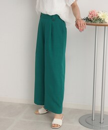 DRESKIP | 【セットアップ可/イージーケア】麻調ウエストタブ ワイドパンツ(その他パンツ)