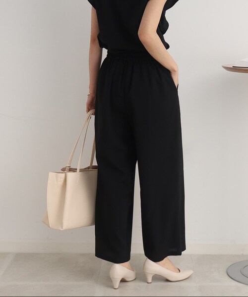 DRESKIP(ドレスキップ)の「◆【セットアップ可/イージーケア】麻調ウエストタブ ワイドパンツ(その他パンツ・レディース・ブラック/カーキ/ナチュラル/グリーン・02/03/04)」の10枚目の写真