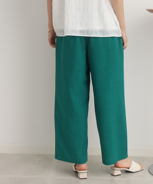 DRESKIP(ドレスキップ)の「◆【セットアップ可/イージーケア】麻調ウエストタブ ワイドパンツ(その他パンツ・レディース・ブラック/カーキ/ナチュラル/グリーン・02/03/04)」の15枚目の写真
