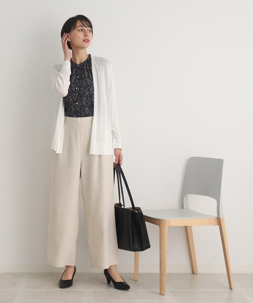 DRESKIP(ドレスキップ)の「◆【セットアップ可/イージーケア】麻調ウエストタブ ワイドパンツ(その他パンツ・レディース・ブラック/カーキ/ナチュラル/グリーン・02/03/04)」の22枚目の写真