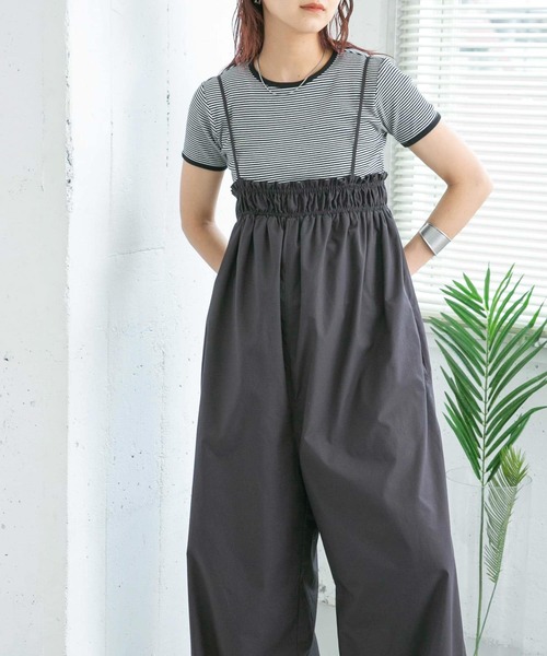 KBF（ケイビーエフ）の「コンパクトボーダーTEE（Tシャツ/カットソー・レディース・グリーン系その他/ブラック系その他/オレンジ系その他・ONE）」の2枚目の写真