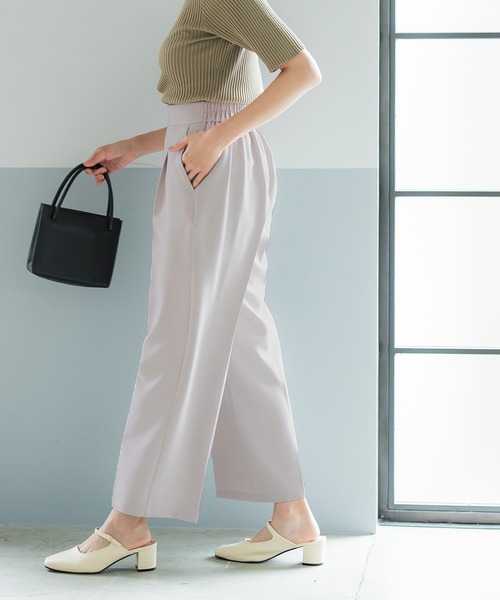 coca（coca）（コカ）の「セットアップ対応タックワイドパンツ（その他パンツ・レディース・ライトベージュ/ブラック・M/L）」の11枚目の写真