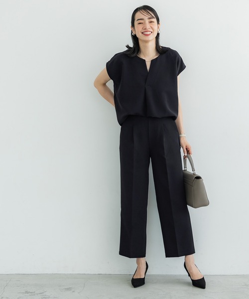 coca（coca）（コカ）の「セットアップ対応タックワイドパンツ（その他パンツ・レディース・ライトベージュ/ブラック・M/L）」の6枚目の写真