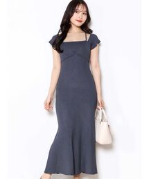 MERCURYDUO | 2WAYビスチェ風ストラップニットワンピース(ワンピース)