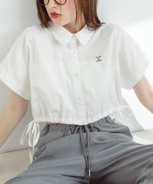 OLIVE des OLIVE | クロップドドルマンシャツ　1031040430(シャツ/ブラウス)