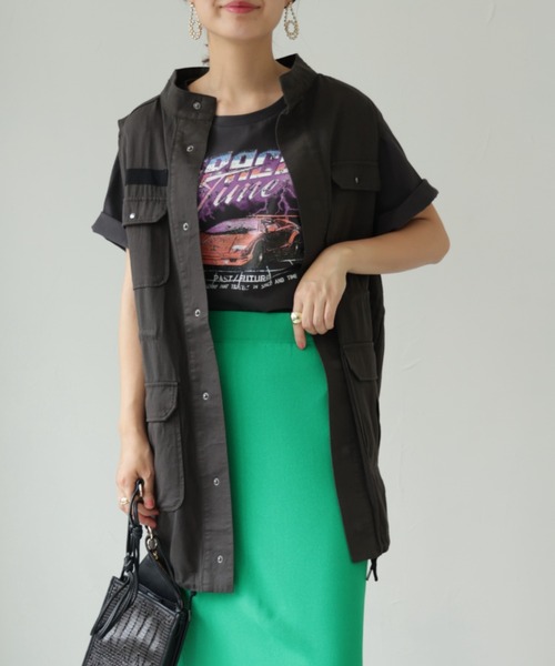 each（イーチ）の「バンドプリントビッグTシャツ（Tシャツ/カットソー・レディース・ブラック/オフホワイト・FREE）」の12枚目の写真