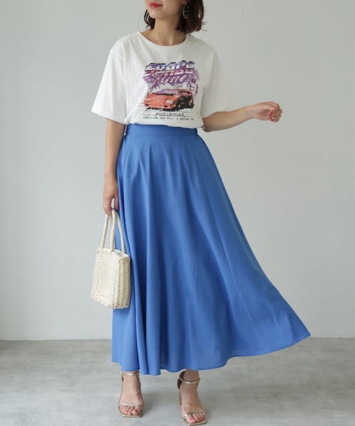 each（イーチ）の「バンドプリントビッグTシャツ（Tシャツ/カットソー・レディース・ブラック/オフホワイト・FREE）」の6枚目の写真