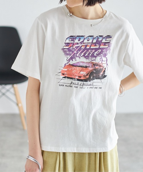 each（イーチ）の「バンドプリントビッグTシャツ（Tシャツ/カットソー・レディース・ブラック/オフホワイト・FREE）」の16枚目の写真