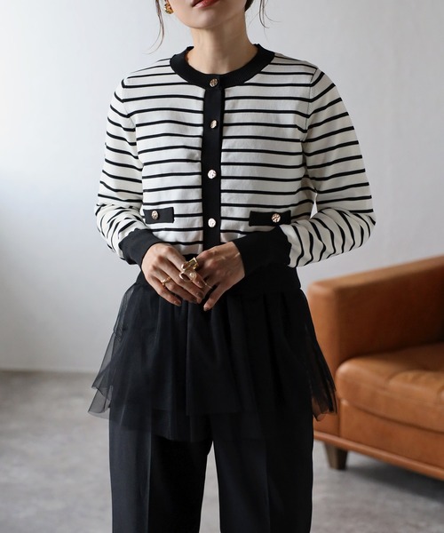 Bonjour Sagan（ボンジュールサガン）の「バックダブルリボンチュールキャミ（キャミソール・レディース・ブラック/ホワイト/カーキ・FREE）」の12枚目の写真