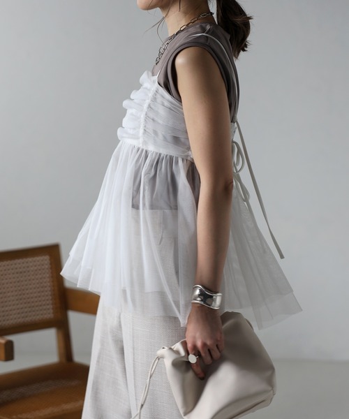 Bonjour ボンジュールIndigo Tulle Gold Heart