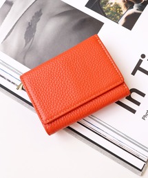 emesuelee | 本革 三つ折りミニウォレット(財布)