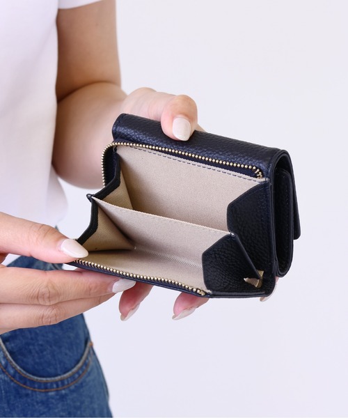 emesuelee（エメスーリー）の「本革 三つ折りミニウォレット（財布・レディース・ピンク/オレンジ/シルバー/ブラック・フリー）」の12枚目の写真