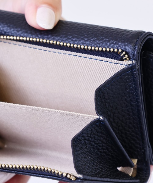 emesuelee（エメスーリー）の「本革 三つ折りミニウォレット（財布・レディース・ピンク/オレンジ/シルバー/ブラック・フリー）」の13枚目の写真