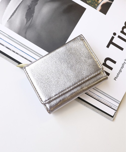 emesuelee（エメスーリー）の「本革 三つ折りミニウォレット（財布・レディース・ピンク/オレンジ/シルバー/ブラック・フリー）」の15枚目の写真