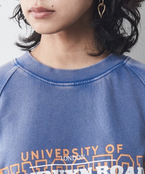 CHIC STYLE（シックスタイル）の「＜大きいサイズ＞綿100％ピグメント染ロゴプリントスウェット シックスタイル（スウェット・レディース・ブルー/チャコール・3L/5L/4L/L/LL）」の18枚目の写真