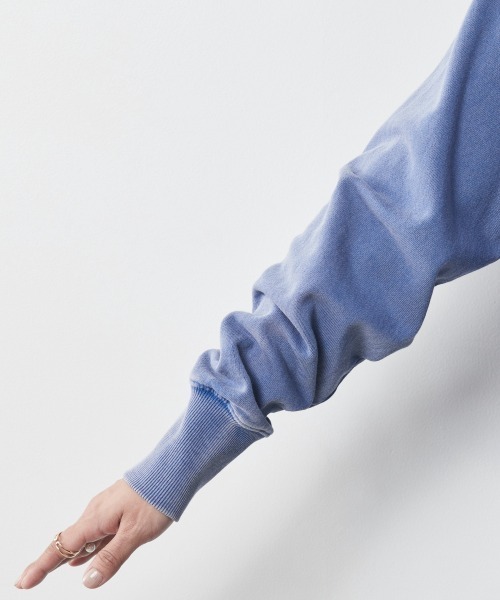 CHIC STYLE（シックスタイル）の「＜大きいサイズ＞綿100％ピグメント染ロゴプリントスウェット シックスタイル（スウェット・レディース・ブルー/チャコール・3L/5L/4L/L/LL）」の20枚目の写真