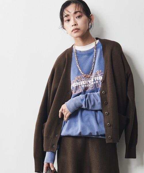 CHIC STYLE（シックスタイル）の「＜大きいサイズ＞綿100％ピグメント染ロゴプリントスウェット シックスタイル（スウェット・レディース・ブルー/チャコール・3L/5L/4L/L/LL）」の14枚目の写真