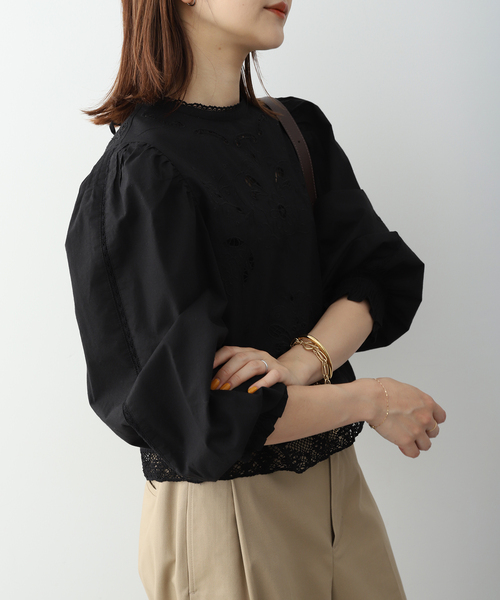 SLOBE IENA（スローブイエナ）の「刺繍レースブラウス（シャツ