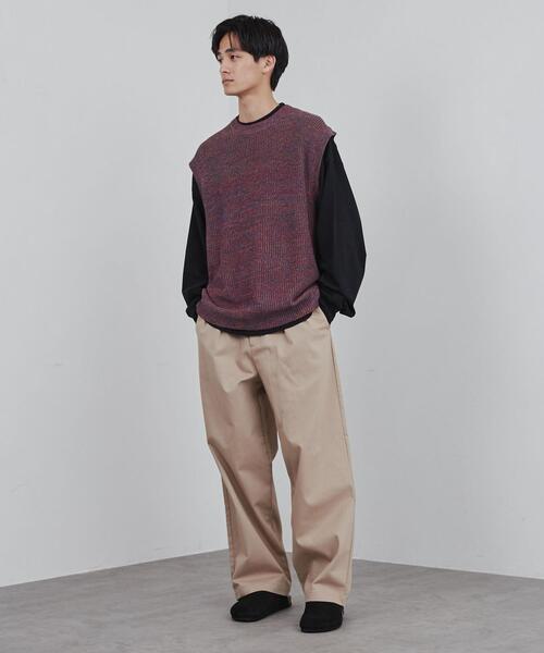 coen（コーエン）の「カラーミックスニットベスト（ベスト・メンズ・ブラウン/ネイビー・M/L）」の7枚目の写真