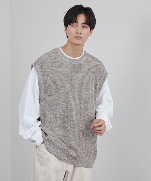 coen（コーエン）の「カラーミックスニットベスト（ベスト・メンズ・ブラウン/ネイビー・M/L）」の12枚目の写真