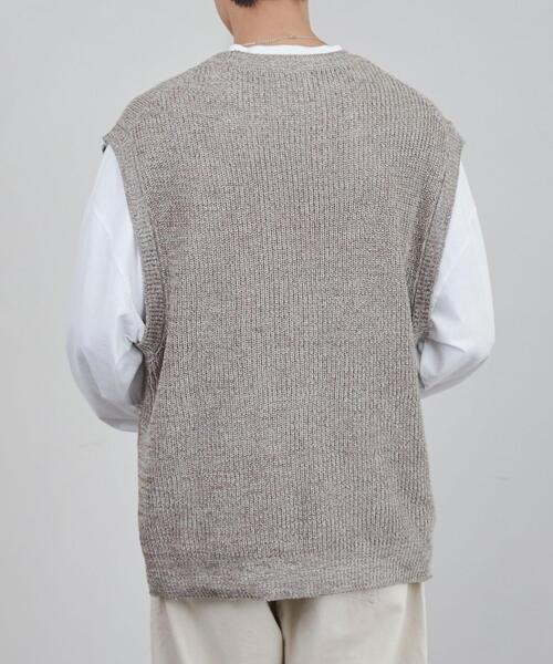 coen（コーエン）の「カラーミックスニットベスト（ベスト・メンズ・ブラウン/ネイビー・M/L）」の18枚目の写真