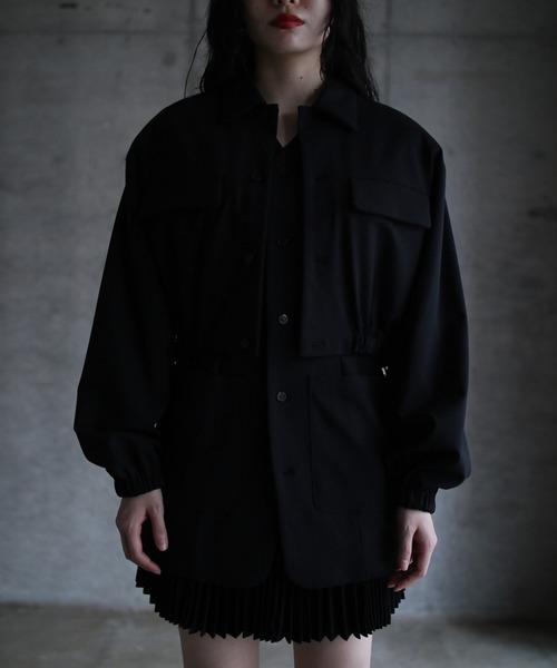 G.V.G.V.(ジーヴィージーヴィー)の「SEPARATED JACKET(その他アウター・レディース・グレー/ブラック・36)」の4枚目の写真