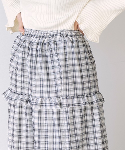 ROOPTOKYO（ループトウキョウ）の「▲ギンガムチェックティアードスカート（スカート・レディース・ブラック/ピンク・S/M/L）」の20枚目の写真