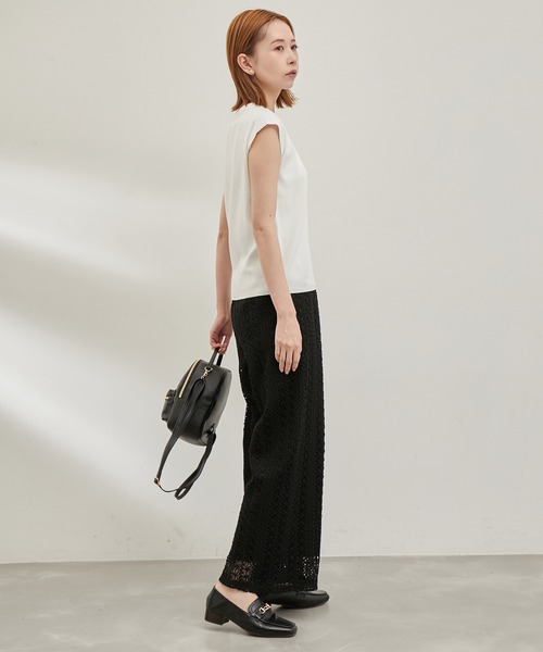 ROPE' PICNIC(ロペピクニック)の「【emur/エミュール】クロッシェ調レースパンツ(その他パンツ・レディース・ブラック・38)」の5枚目の写真