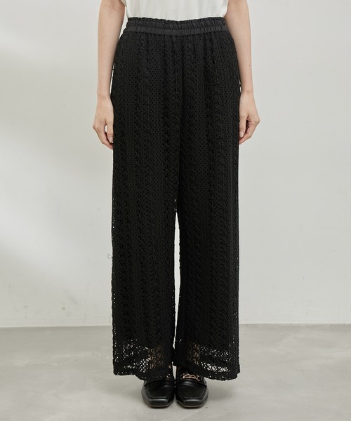 ROPE' PICNIC(ロペピクニック)の「【emur/エミュール】クロッシェ調レースパンツ(その他パンツ・レディース・ブラック・38)」の10枚目の写真