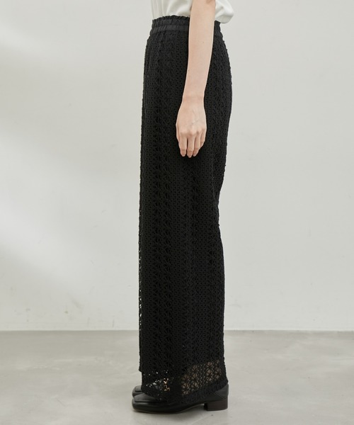 ROPE' PICNIC(ロペピクニック)の「【emur/エミュール】クロッシェ調レースパンツ(その他パンツ・レディース・ブラック・38)」の11枚目の写真