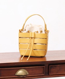 Chez toi | 巾着付カットワーク合皮BAG(ショルダーバッグ)