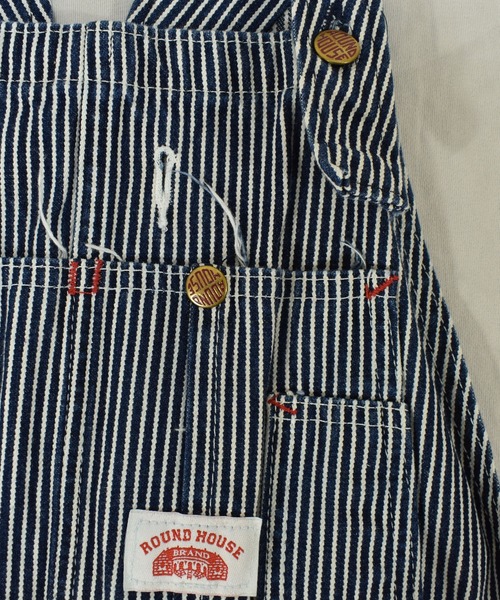 VINTAGE(ヴィンテージ)の「【ヴィンテージ古着】90's ROUND HOUSE/ラウンドハウス ヒッコリー デニムオーバーオール USA製(サロペット/オーバーオール・メンズ・ブルー・32)」の7枚目の写真
