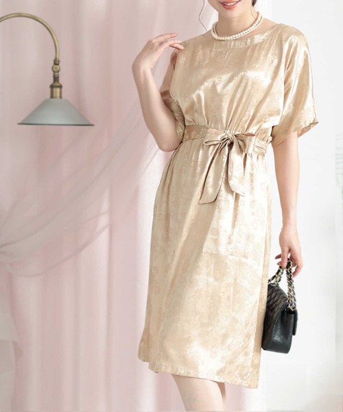 Sawa 微起毛キーネック重ね着ワンピース（ワンピース）｜Sawa a la mode