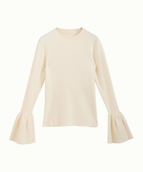 Fit more（フィットモア）の「ベルフレアスリーブニット（ニット/セーター・レディース・アイボリー/ブラック/ピンク・FREE）」の20枚目の写真