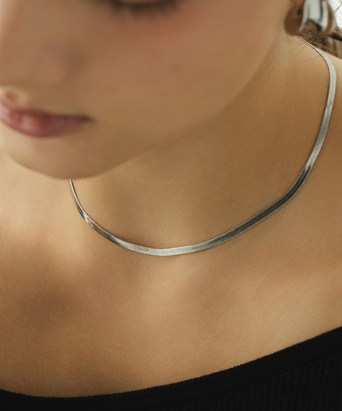 CENE(セネ)の「【CENE】セネ/3mmスネークチェーンネックレス(ネックレス・レディース・ピンクゴールド/ゴールド/シルバー・FREE)」の2枚目の写真