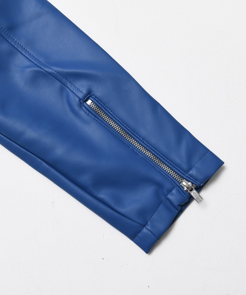 BENDER TOKYO(ベンダートウキョウ)の「【BENDER TOKYO】シンセティックレザー シングル ライダースジャケット(ライダースジャケット・メンズ・ネイビー/ワイン/ブラック/ブルー・L/XL/M)」の22枚目の写真