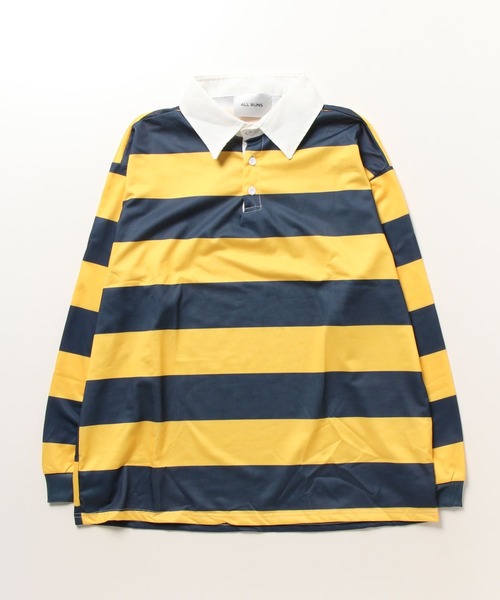 ROOPTOKYO（ループトウキョウ）の「▲ビックシルエットラガーシャツ  ボーダーシャツ（シャツ/ブラウス・メンズ・イエロー系その他/ホワイト×ネイビー・XL/M/L）」の12枚目の写真