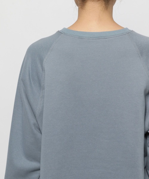 mysty woman（ミスティウーマン）の「ラグランショート裏毛プルオーバー　978503（スウェット・レディース・グレイッシュブルー/チャコールグレー/アイボリー・FREE）」の14枚目の写真