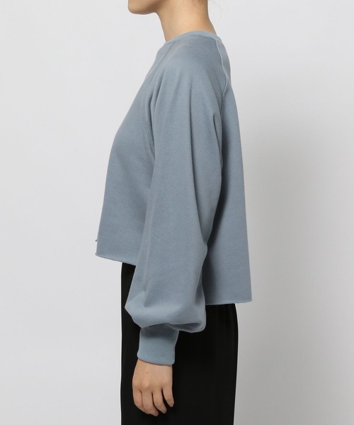 mysty woman（ミスティウーマン）の「ラグランショート裏毛プルオーバー　978503（スウェット・レディース・グレイッシュブルー/チャコールグレー/アイボリー・FREE）」の8枚目の写真