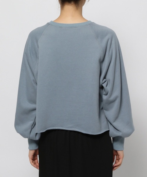 mysty woman（ミスティウーマン）の「ラグランショート裏毛プルオーバー　978503（スウェット・レディース・グレイッシュブルー/チャコールグレー/アイボリー・FREE）」の9枚目の写真