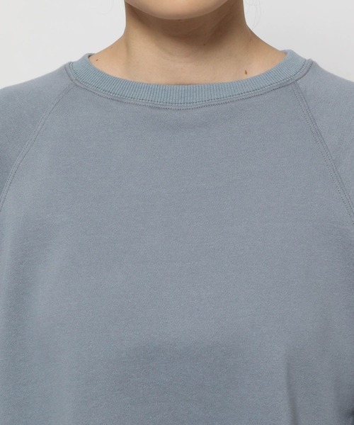 mysty woman（ミスティウーマン）の「ラグランショート裏毛プルオーバー　978503（スウェット・レディース・グレイッシュブルー/チャコールグレー/アイボリー・FREE）」の10枚目の写真