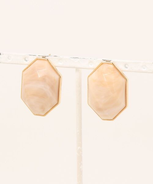 EDIT COLOGNE(エディットコロン)の「ゴールドフレームピアス(ピアス(両耳用)・レディース・ゴールド/ゴールド系その他・フリ-)」の2枚目の写真