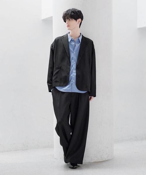 セットアップ 2点セット】防シワシングル/ダブルテーラード