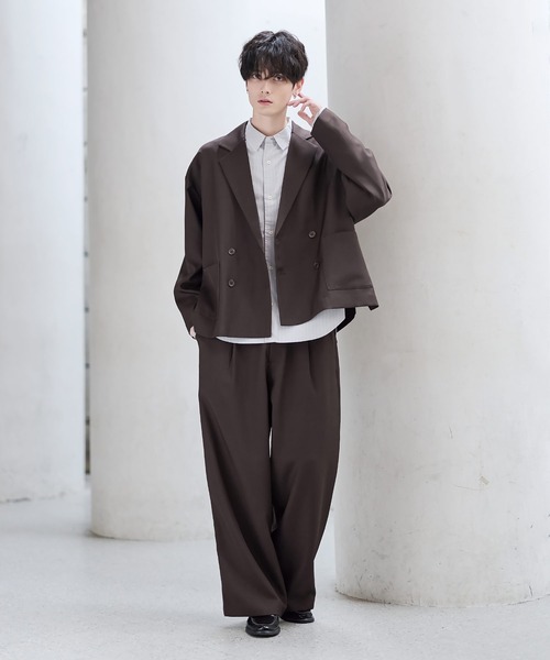 セール】【セットアップ 2点セット】防シワシングル/ダブルテーラード