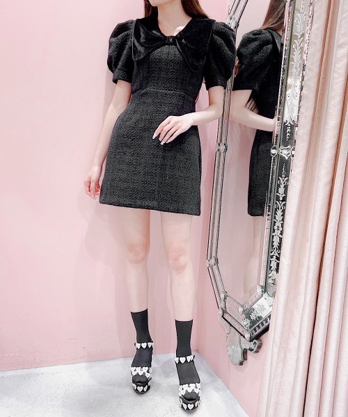 PAIN（ペイン）の「ツイードリボンミニドレス（ワンピース・レディース・ブラック/ピンク・FREE）」の19枚目の写真