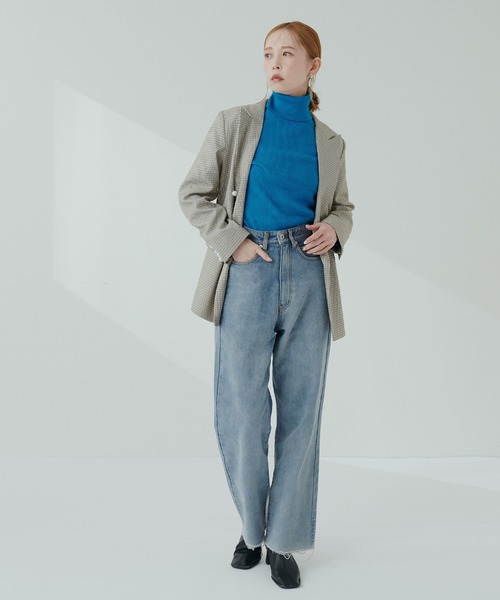 natural couture(ナチュラルクチュール)の「もちもちベーシックリブタートル(ニット/セーター・レディース・ブラック/グレイッシュベージュ/グリーン/その他2/オレンジ/オフホワイト/ブルー/その他1/ピンク・FREE)」の18枚目の写真